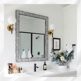 Nala Bone Inlay Striped Mirror Grey 1